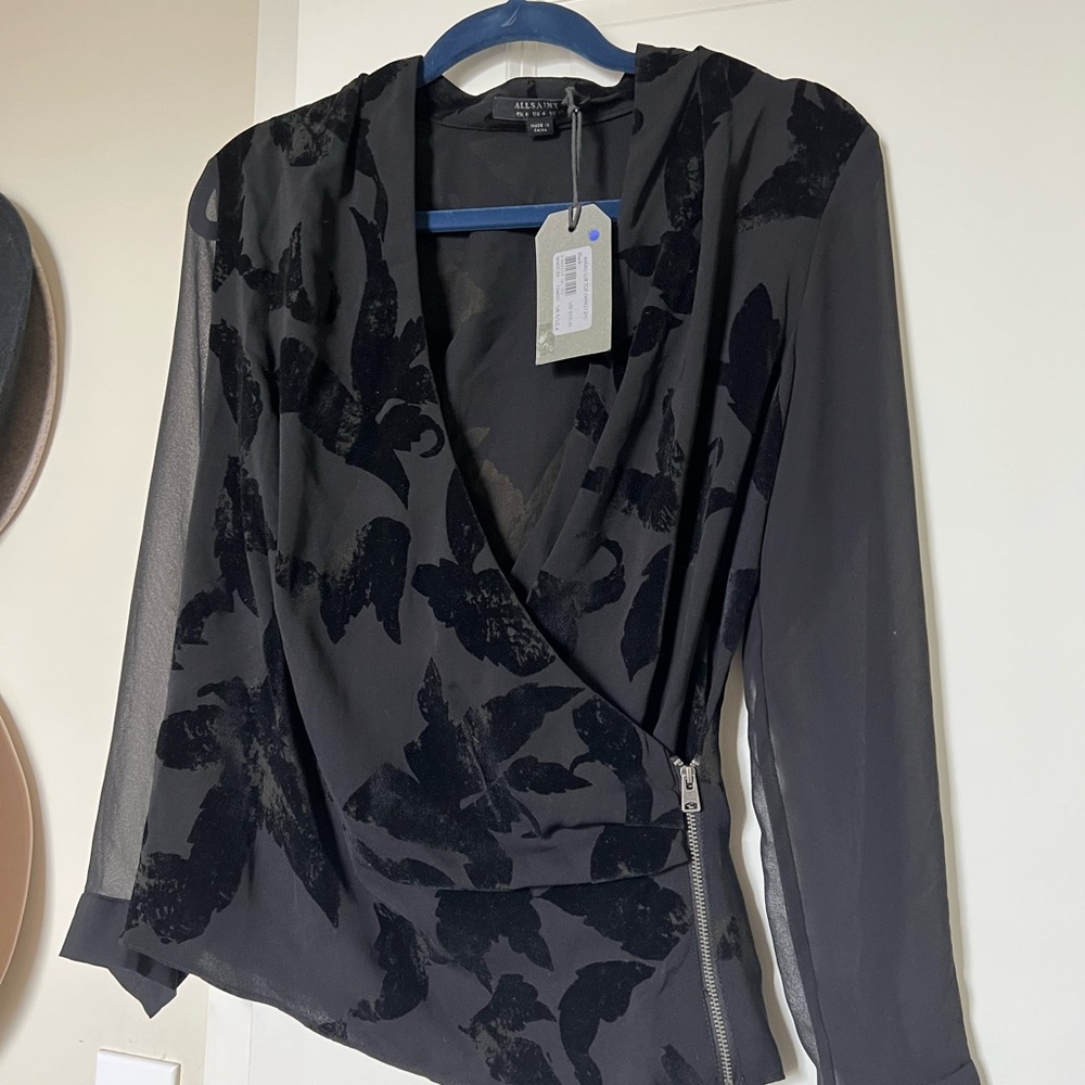 NWT All Saints Amali Lux Top